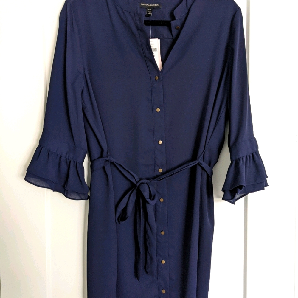 Banana Republic button down Navy dress